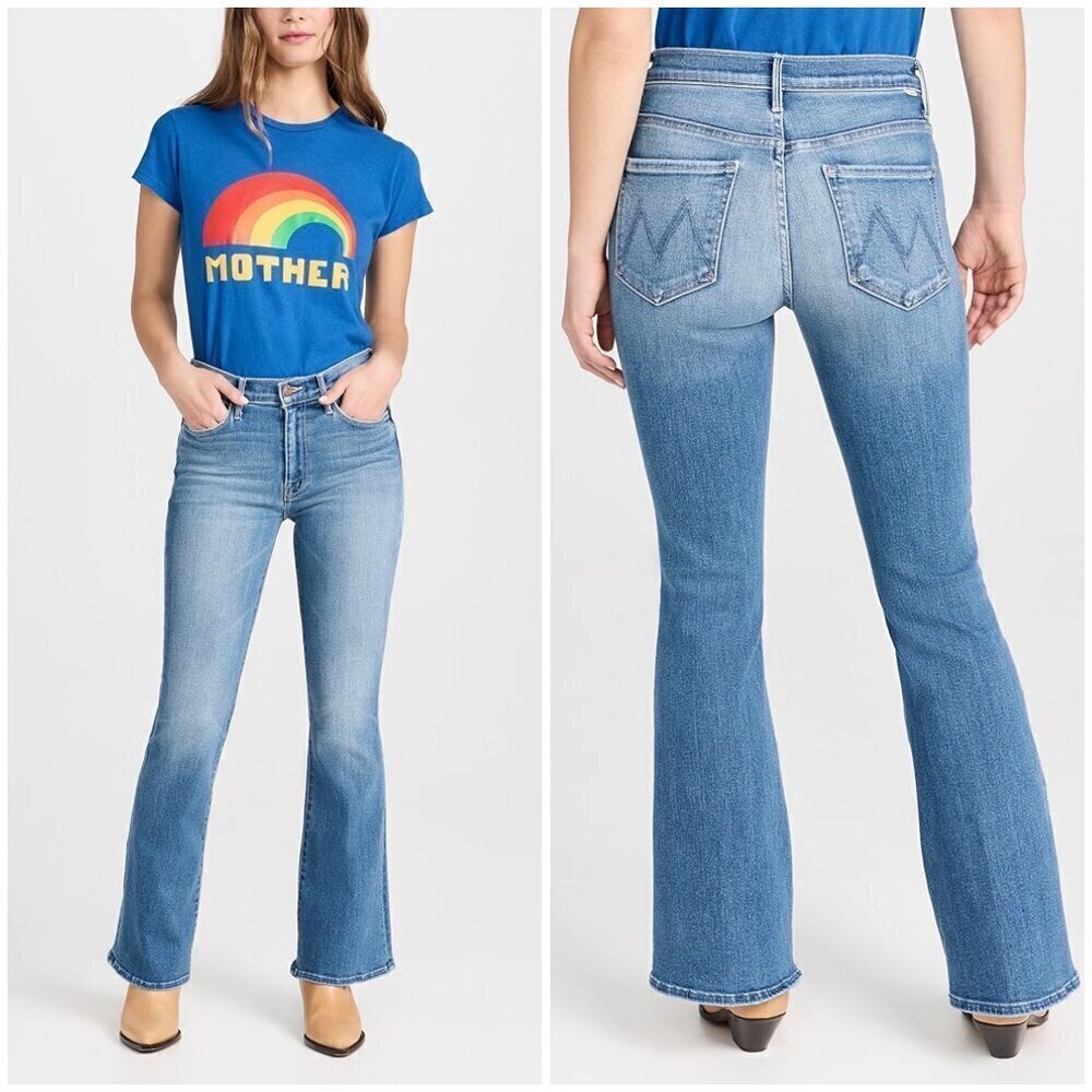 💕MOTHER💕 The Weekender Mid-Rise Flare Jeans ~ Layover 26 NWT - Picture 7 of 17